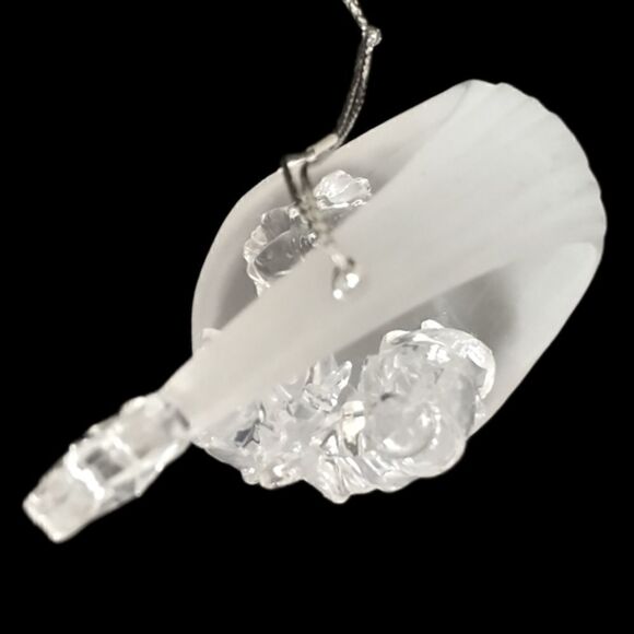 Kurt Adler Nativity Ornament Acrylic Clear Plastic Frosted Rising Star Large. - Picture 4 of 16